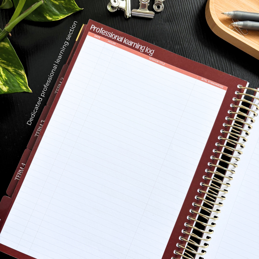 2027 Base Teacher Planner in Terracotta Theory
