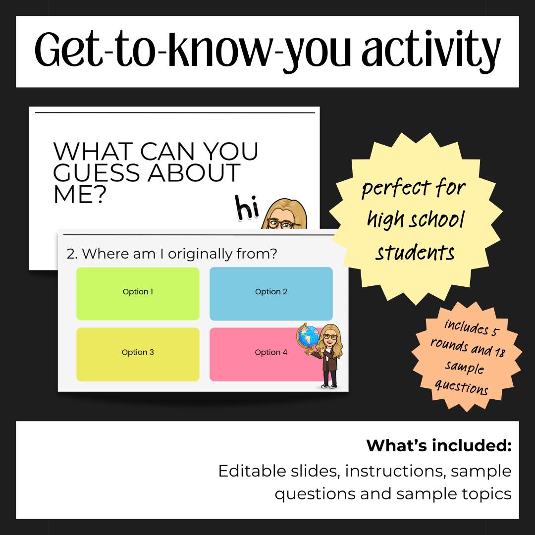 Get to Know Your Teacher Activity Activity