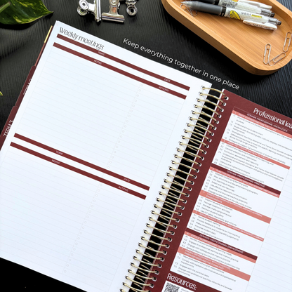 2027 Base Teacher Planner in Terracotta Theory