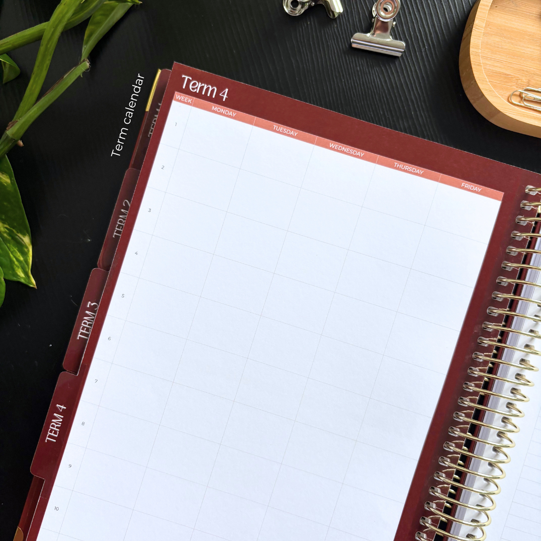 2027 Base Teacher Planner in Terracotta Theory