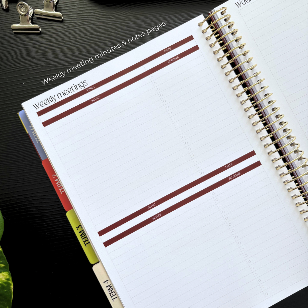 2027 Base Teacher Planner in Terracotta Theory