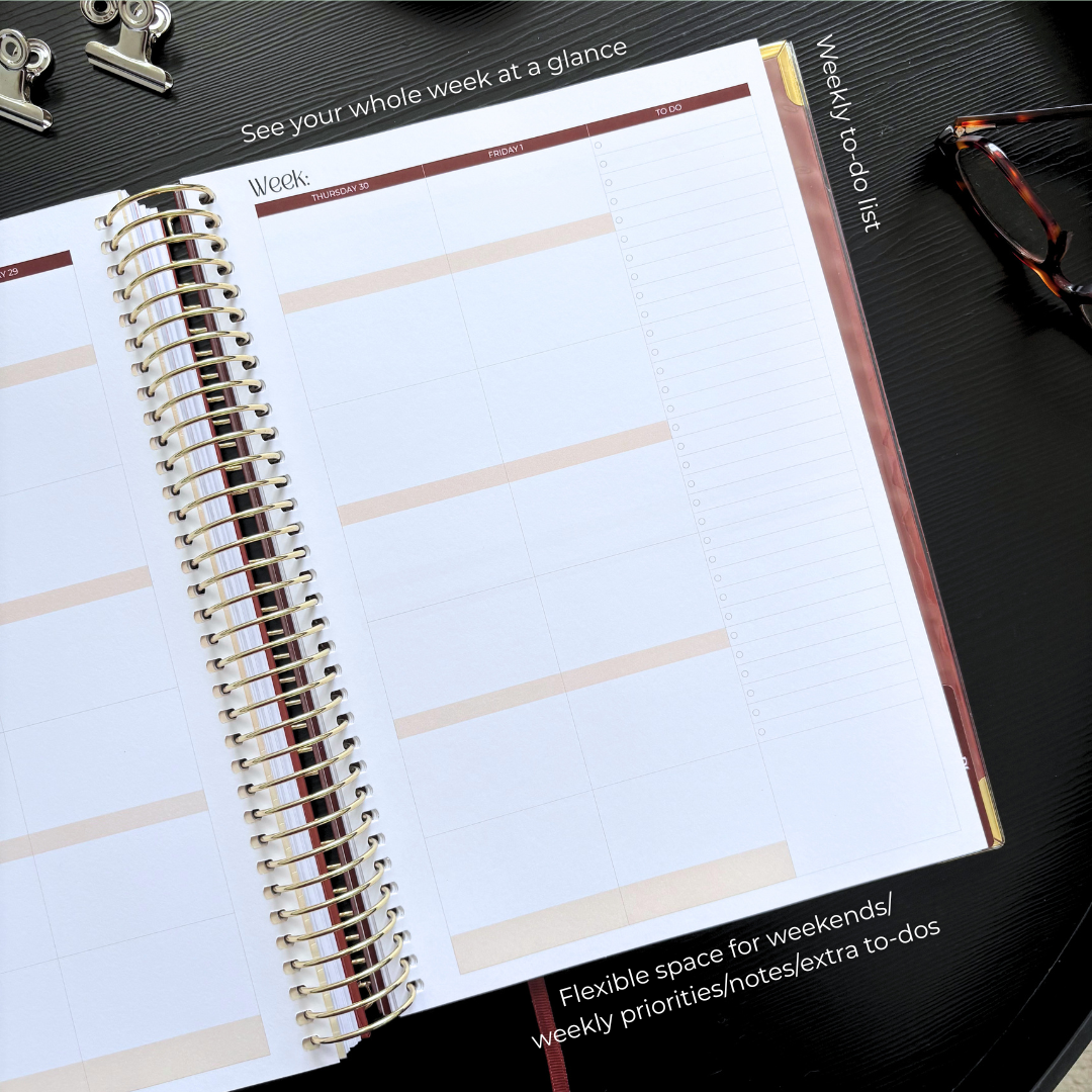 2027 Base Teacher Planner in Terracotta Theory