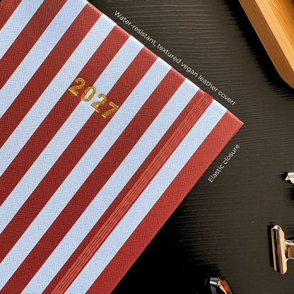 2027 A5 Terracotta Stripe Base Teacher Planner