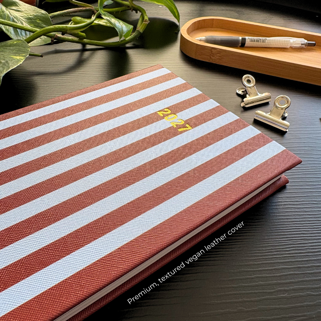 2027 A5 Terracotta Stripe Base Teacher Planner